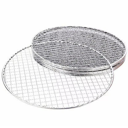 Samland 28CM BBQ Grill Mesh Fish Meat Round Net Mat Barbecue Pad for Camping V1060-GM28