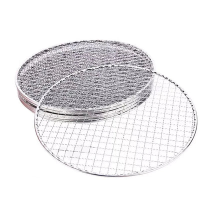Samland 28CM BBQ Grill Mesh Fish Meat Round Net Mat Barbecue Pad for Camping V1060-GM28