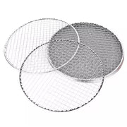 Samland 28CM BBQ Grill Mesh Fish Meat Round Net Mat Barbecue Pad for Camping V1060-GM28