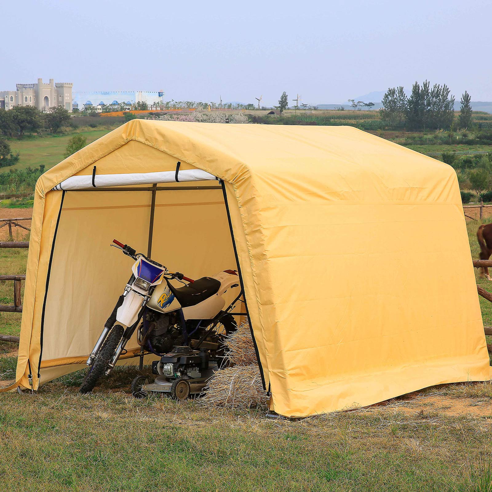 Samland Portable Storage Garage Shelter Size 10x10FT V1060-GS1010
