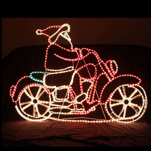 Samland LED SANTA ON HARLEY MOTOCYCLE MOTIF ROPE LIGHT CHRISTMAS V1060-HARLEYSANTA