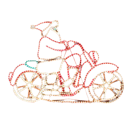 Samland LED SANTA ON HARLEY MOTOCYCLE MOTIF ROPE LIGHT CHRISTMAS V1060-HARLEYSANTA