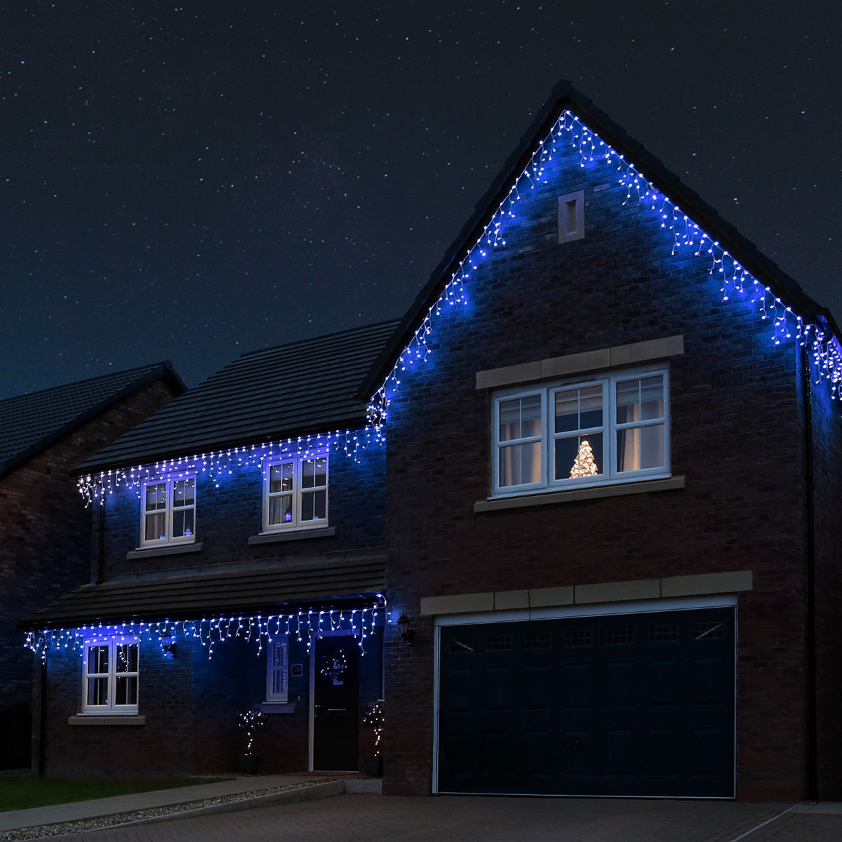 Samland 36m 1200 LED Icicle Light for Christmas Decoration in Blue V1060-IC1200B