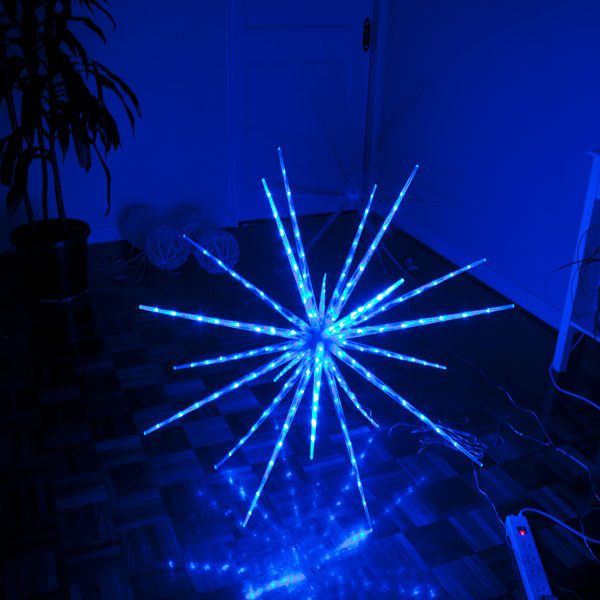 Samland 160 Led Blast Ice Star Ball Christmas Light Decoration Blue 122cm Diameter V1060-JD-BALL-160B