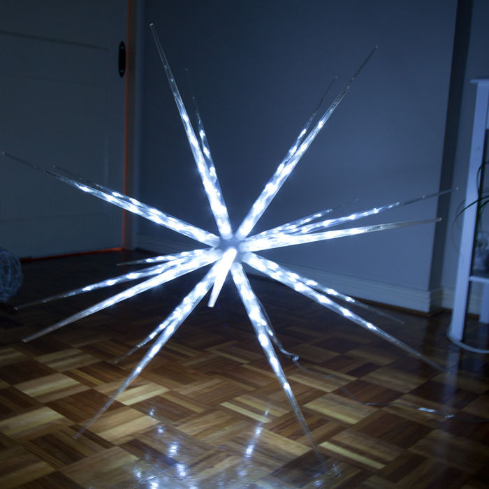 Samland 160 Led Blast Ice Star Ball Christmas Light Decoration White V1060-JD-BALL-160W