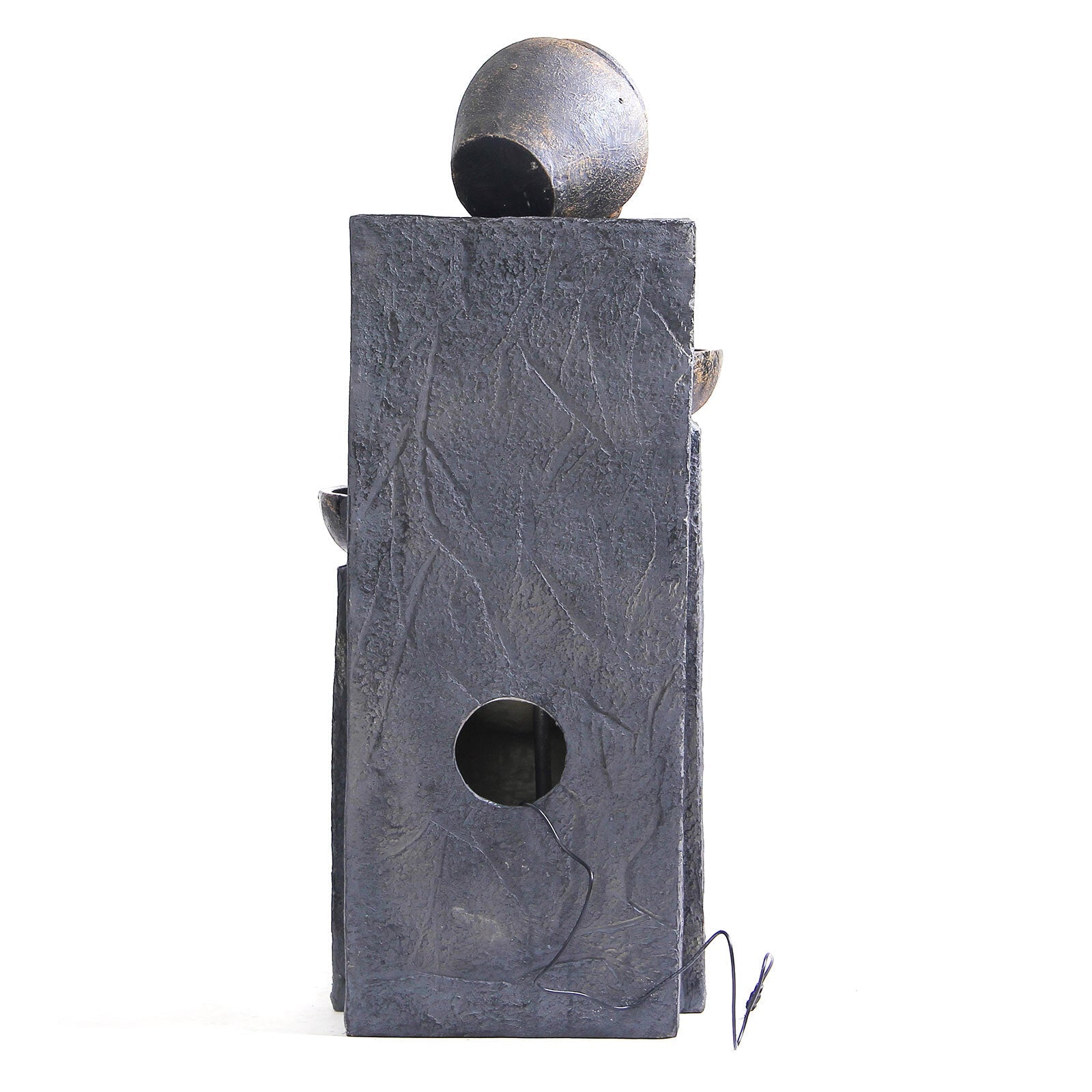 Samland 5 TIERS RUSTIC POURING POTS SOLAR WATER FOUNTAIN FEATURE V1060-L954