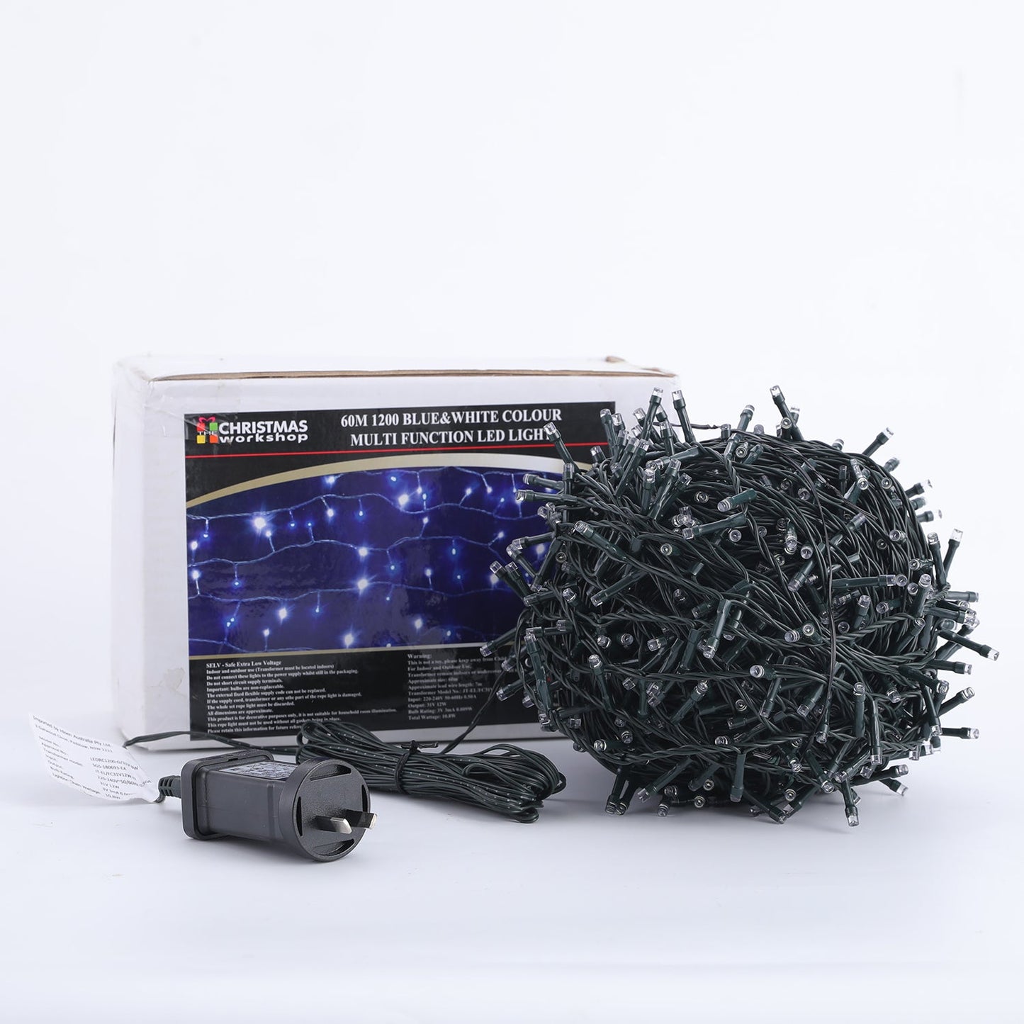Samland 1200 Led Christmas Fairy Light Blue & White V1060-LED1200-BW