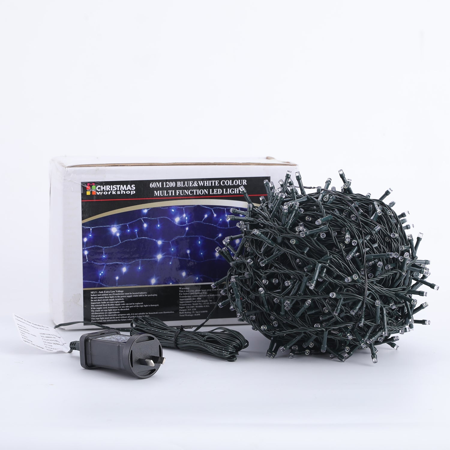 Samland 1200 Led Christmas Fairy Light Blue & White V1060-LED1200-BW