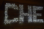 Samland 448 LED Programmable Scrolling Text Message Net Light 2m x 80cm in White V1060-LED448K-W