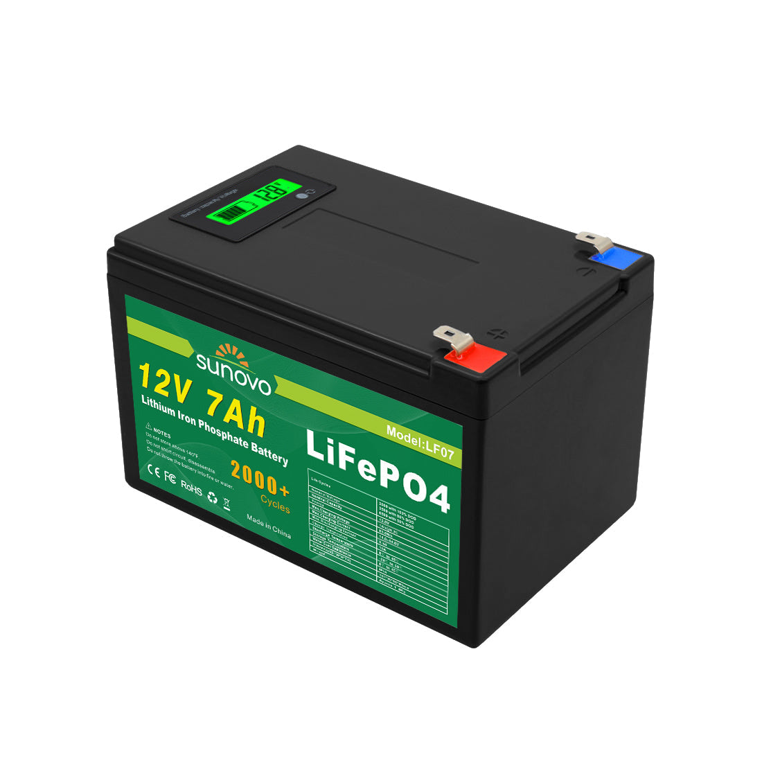 Samland 12V 7AH Deep Circle Lifepo4 Lithium Battery Rechargeable V1060-LF07