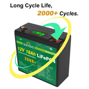 Samland 12V 18AH Deep Circle Lifepo4 Battery Rechargeable Lithium V1060-LF18