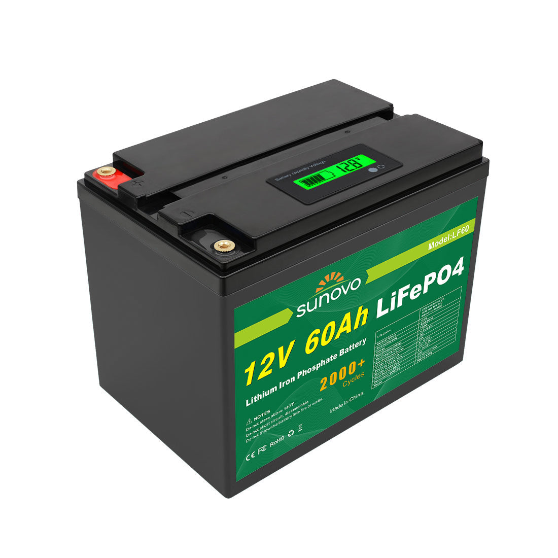 Samland 12V 60AH Deep Circle Lifepo4 Lithium Battery Rechargeable V1060-LF60