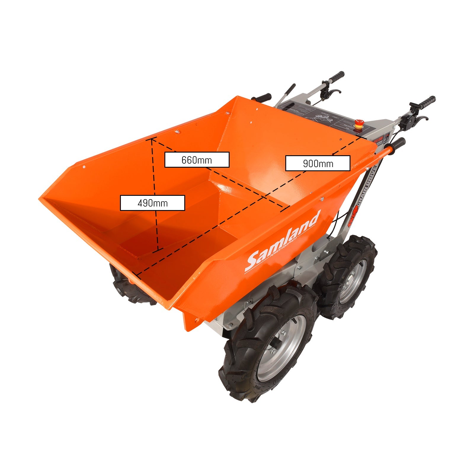 Samland 6.5HP Petrol Power Assisted Wheelbarrow MINI Dumper V1060-MD65