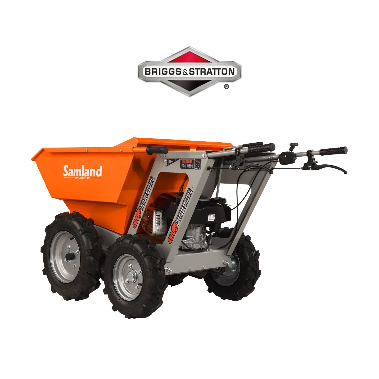 Samland Powered Wheelbarrow, Briggs & Stratton 5.5HP Engine MINI Dumper V1060-MD65BS