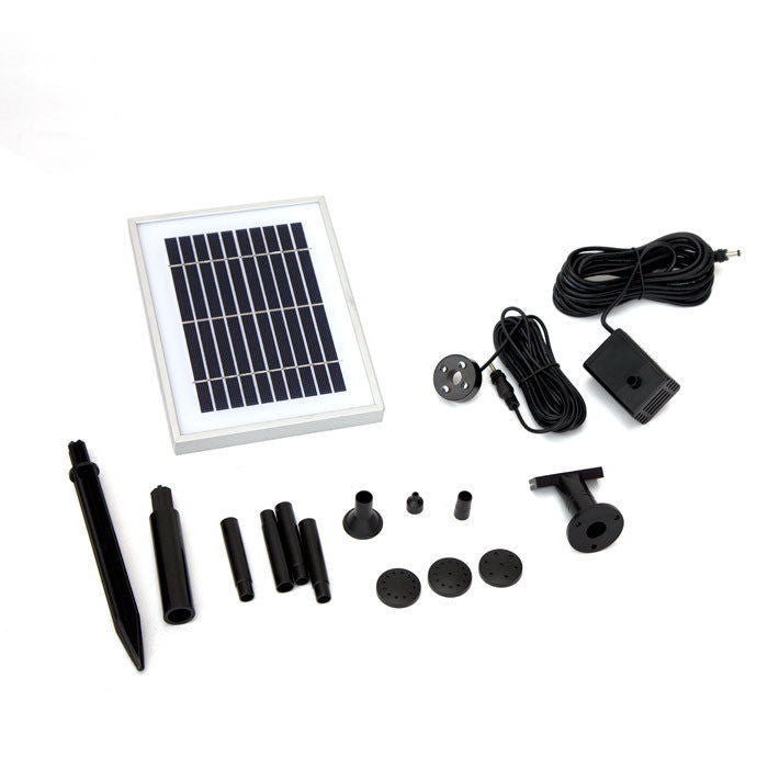 Samland 6V 200LPH Solar Pump with Battery Backup Panel for Small Pond Fountain Feature V1060-P003B