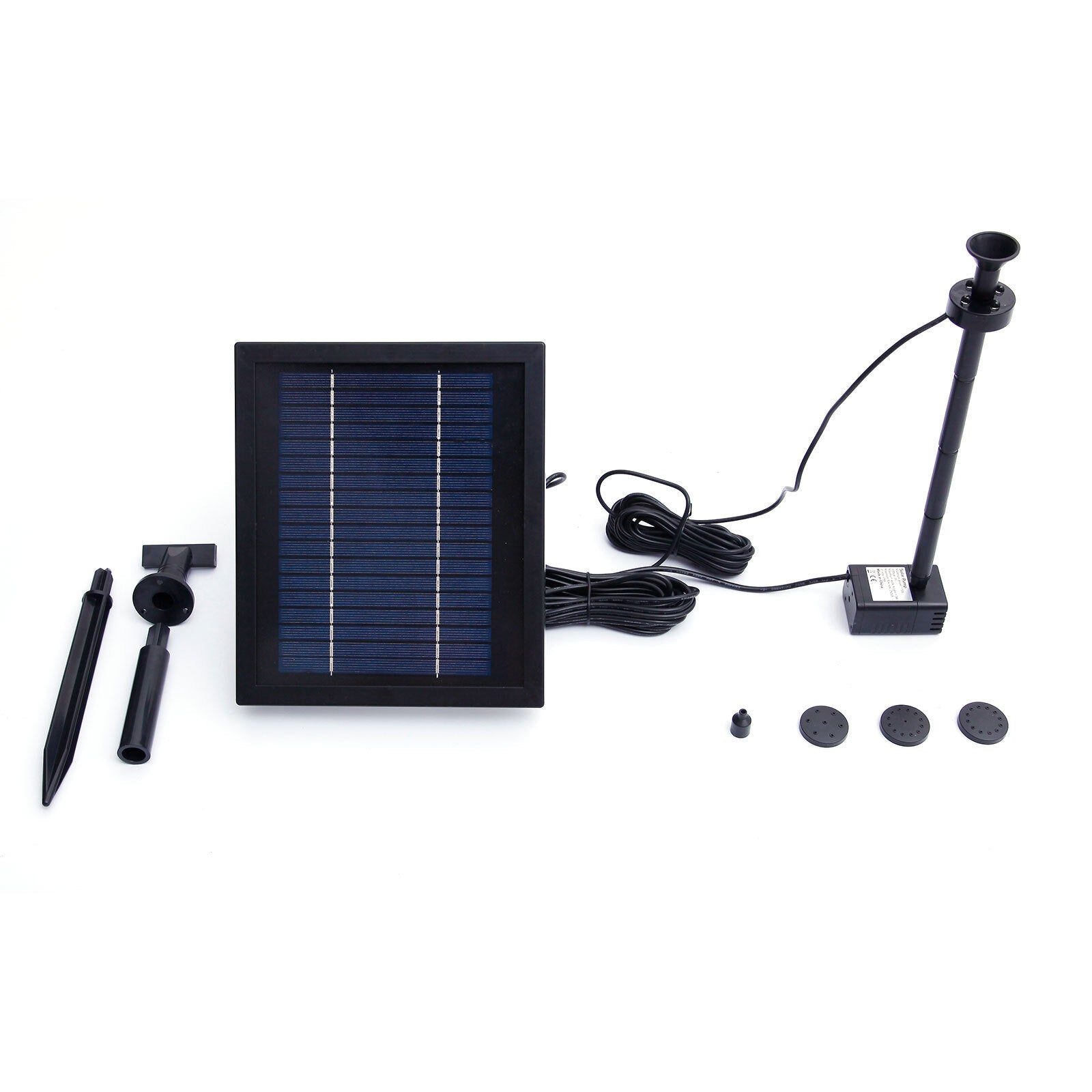 Samland 9V 250LPH Solar Pump with Battery Backup Panel for Small Pond Fountain Feature V1060-P003C