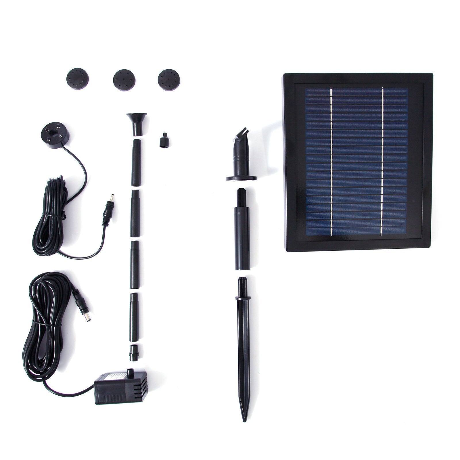 Samland 9V 250LPH Solar Pump with Battery Backup Panel for Small Pond Fountain Feature V1060-P003C