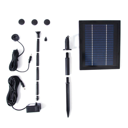 Samland 9V 250LPH Solar Pump with Battery Backup Panel for Small Pond Fountain Feature V1060-P003C