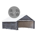 Samland Enclosure Kit (Side Wall Accessory Only) for Portable Double Carport Canopy 18x20FT V1060-PGD1368WALL