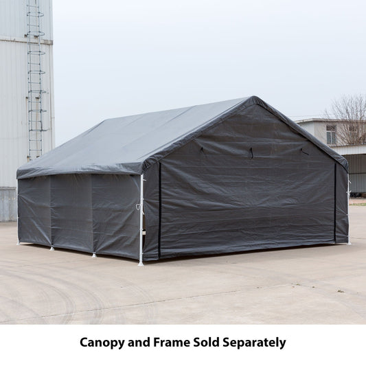 Samland Enclosure Kit (Side Wall Accessory Only) for Portable Double Carport Canopy 18x20FT V1060-PGD1368WALL