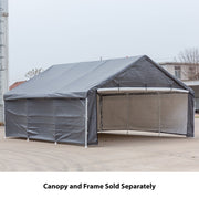 Samland Enclosure Kit (Side Wall Accessory Only) for Portable Double Carport Canopy 18x20FT V1060-PGD1368WALL