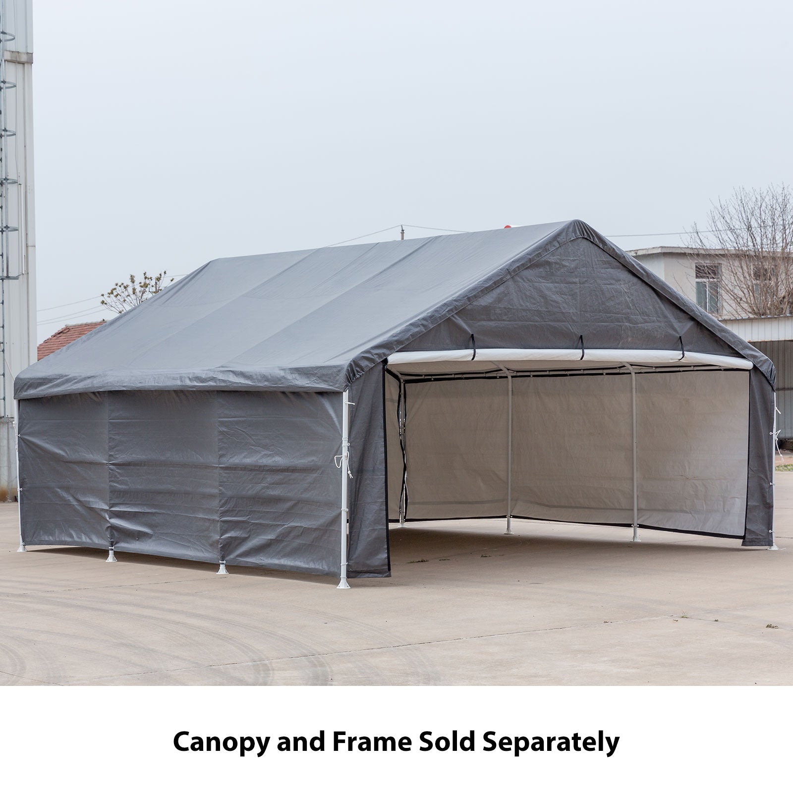 Samland Enclosure Kit (Side Wall Accessory Only) for Portable Double Carport Canopy 18x20FT V1060-PGD1368WALL