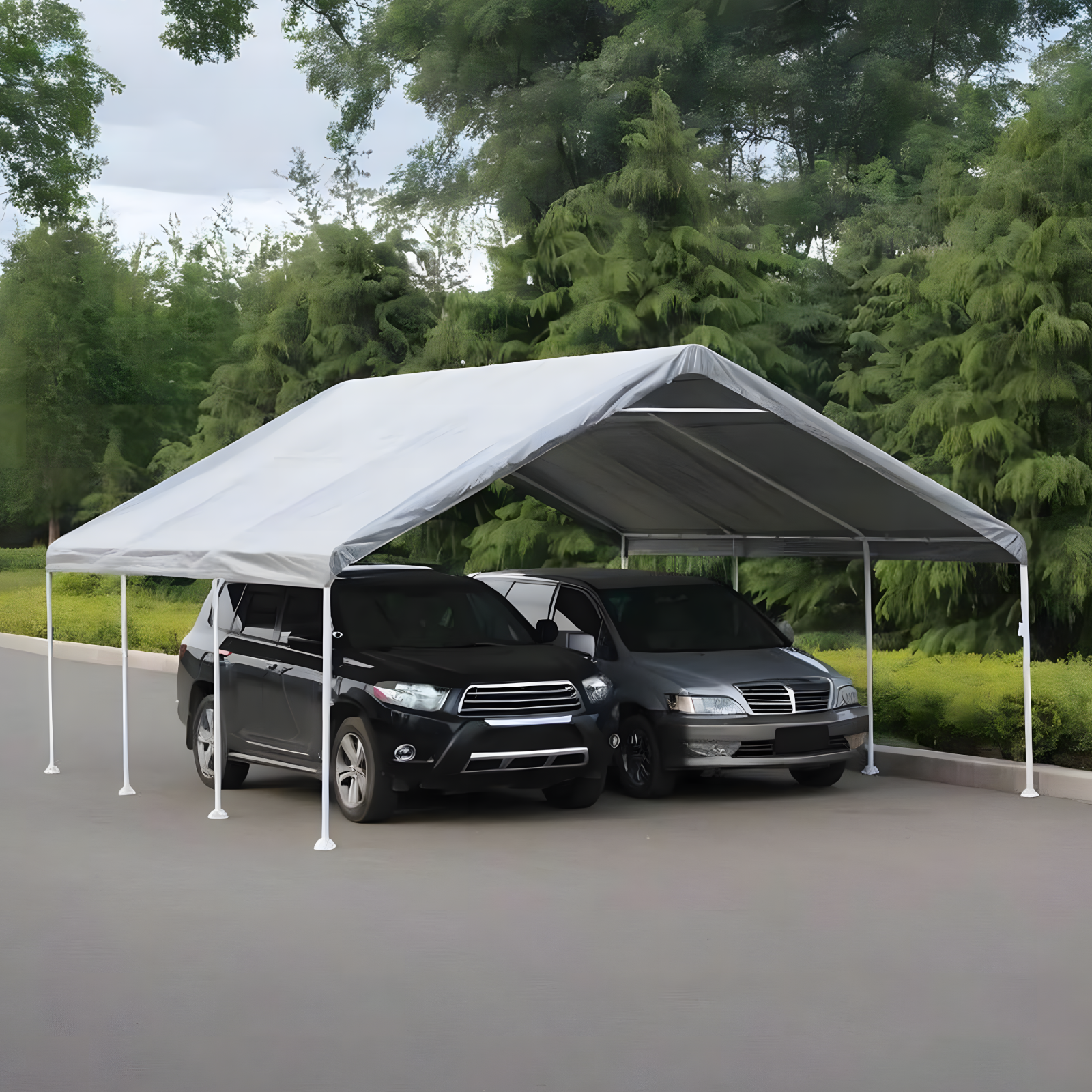 Samland Portable Carport Garage Shelter Canopy Double Size 18x20FT V1060-PGD1386A+B+C