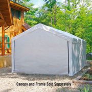 Samland Carport Wall for 10x20 ft Garage Shelter Canopy (PGS1107WALL) - White Wall Accessory Only V1060-PGS1107WALL