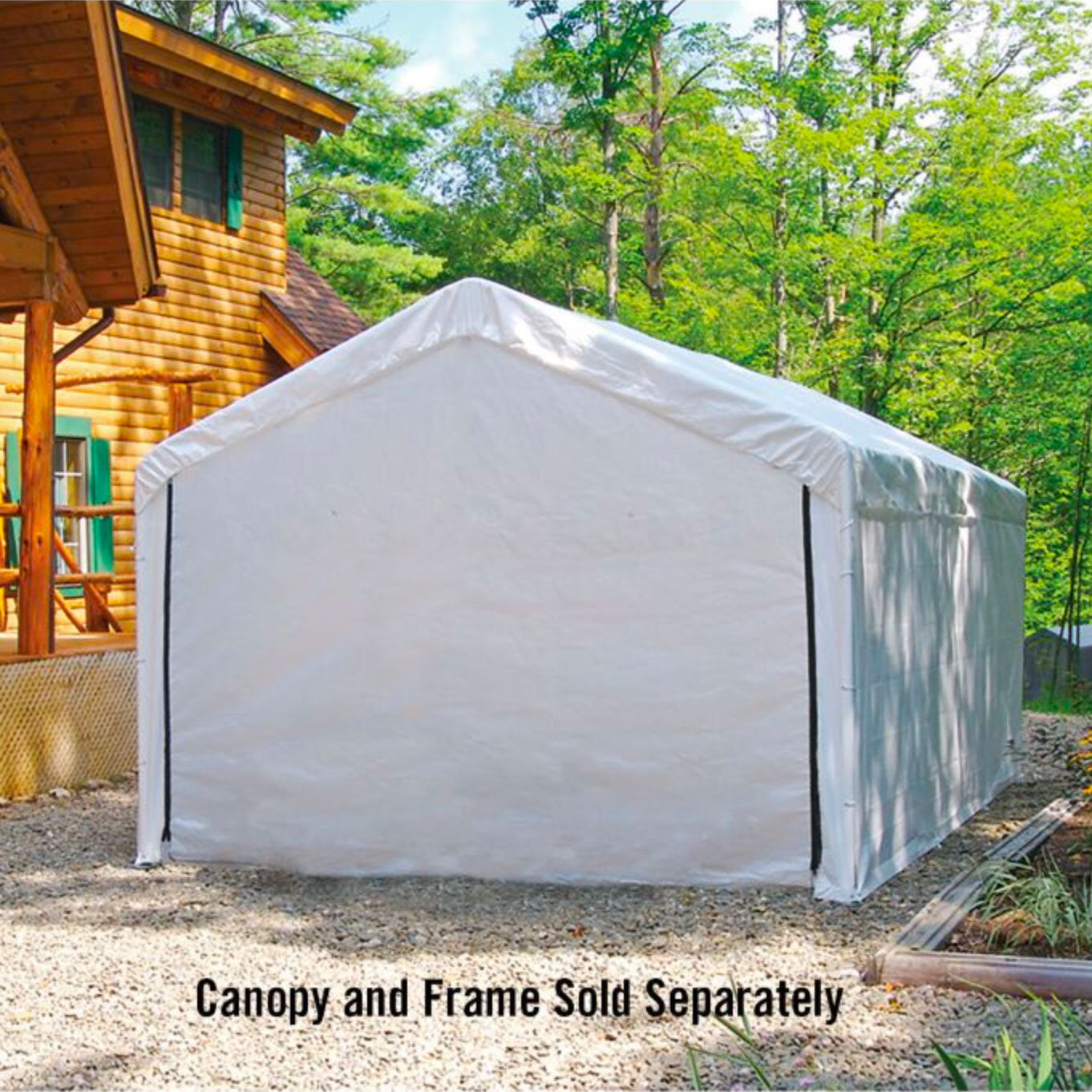 Samland Carport Wall for 10x20 ft Garage Shelter Canopy (PGS1107WALL) - White Wall Accessory Only V1060-PGS1107WALL