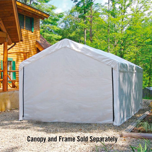 Samland Carport Wall for 10x20 ft Garage Shelter Canopy (PGS1107WALL) - White Wall Accessory Only V1060-PGS1107WALL