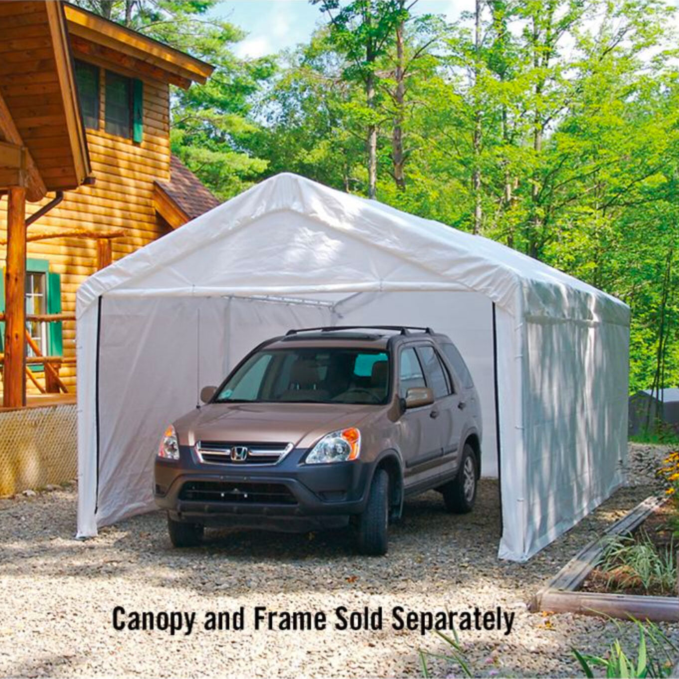 Samland Carport Wall for 10x20 ft Garage Shelter Canopy (PGS1107WALL) - White Wall Accessory Only V1060-PGS1107WALL