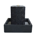 Samland 43CM SQUARE PILLAR WATER FEATURE FOUNTAIN WITH LED LIGHTS V1060-SPF47