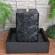 Samland 43CM SQUARE PILLAR WATER FEATURE FOUNTAIN WITH LED LIGHTS V1060-SPF47