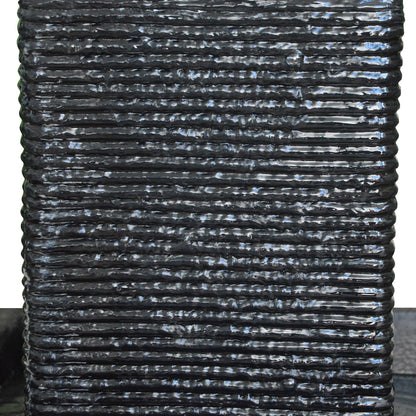 Samland 43CM SQUARE PILLAR WATER FEATURE FOUNTAIN WITH LED LIGHTS V1060-SPF47
