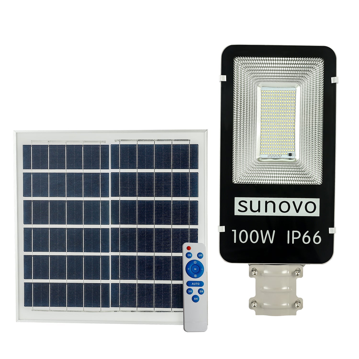 Samland 100W SOLAR GARDEN PATHWAY STREET LIGHT ADJUSTABLE SOLAR PANEL V1060-SPSL100W