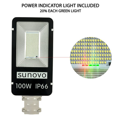 Samland 100W SOLAR GARDEN PATHWAY STREET LIGHT ADJUSTABLE SOLAR PANEL V1060-SPSL100W