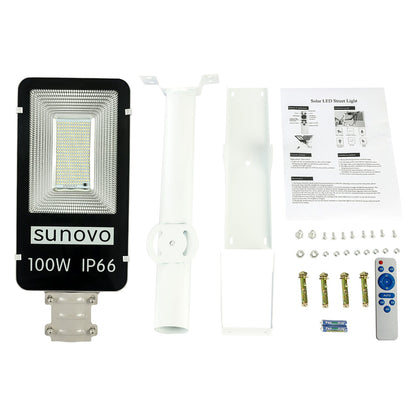 Samland 100W SOLAR GARDEN PATHWAY STREET LIGHT ADJUSTABLE SOLAR PANEL V1060-SPSL100W
