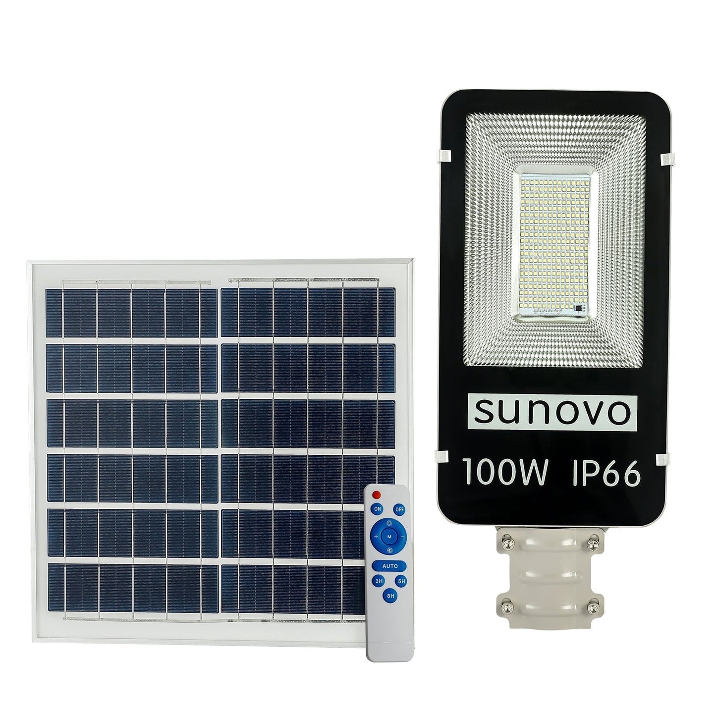 Samland 100W SOLAR GARDEN PATHWAY STREET LIGHT ADJUSTABLE SOLAR PANEL V1060-SPSL100WW