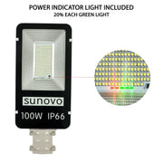 Samland 100W SOLAR GARDEN PATHWAY STREET LIGHT ADJUSTABLE SOLAR PANEL V1060-SPSL100WW