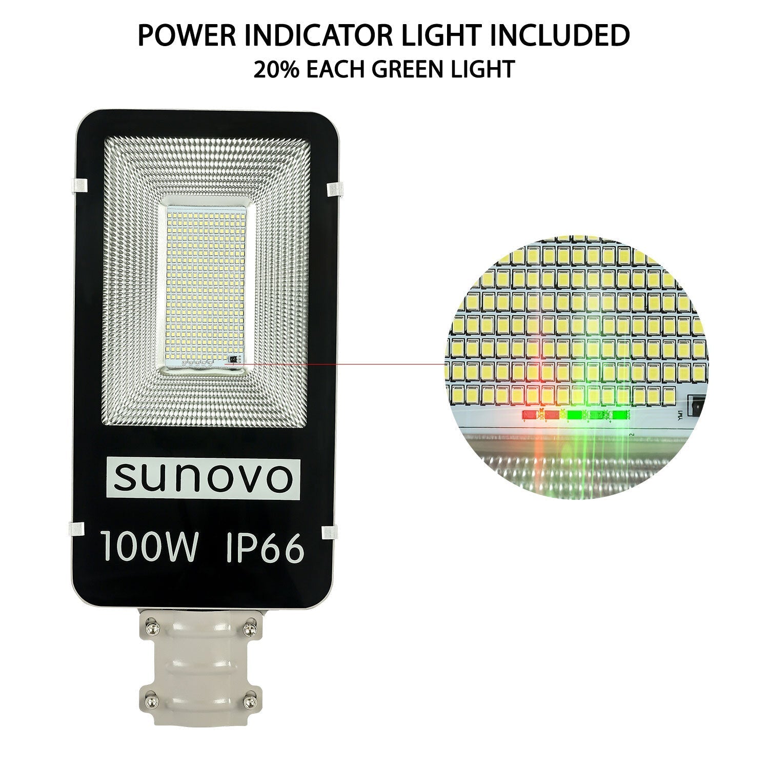 Samland 100W SOLAR GARDEN PATHWAY STREET LIGHT ADJUSTABLE SOLAR PANEL V1060-SPSL100WW
