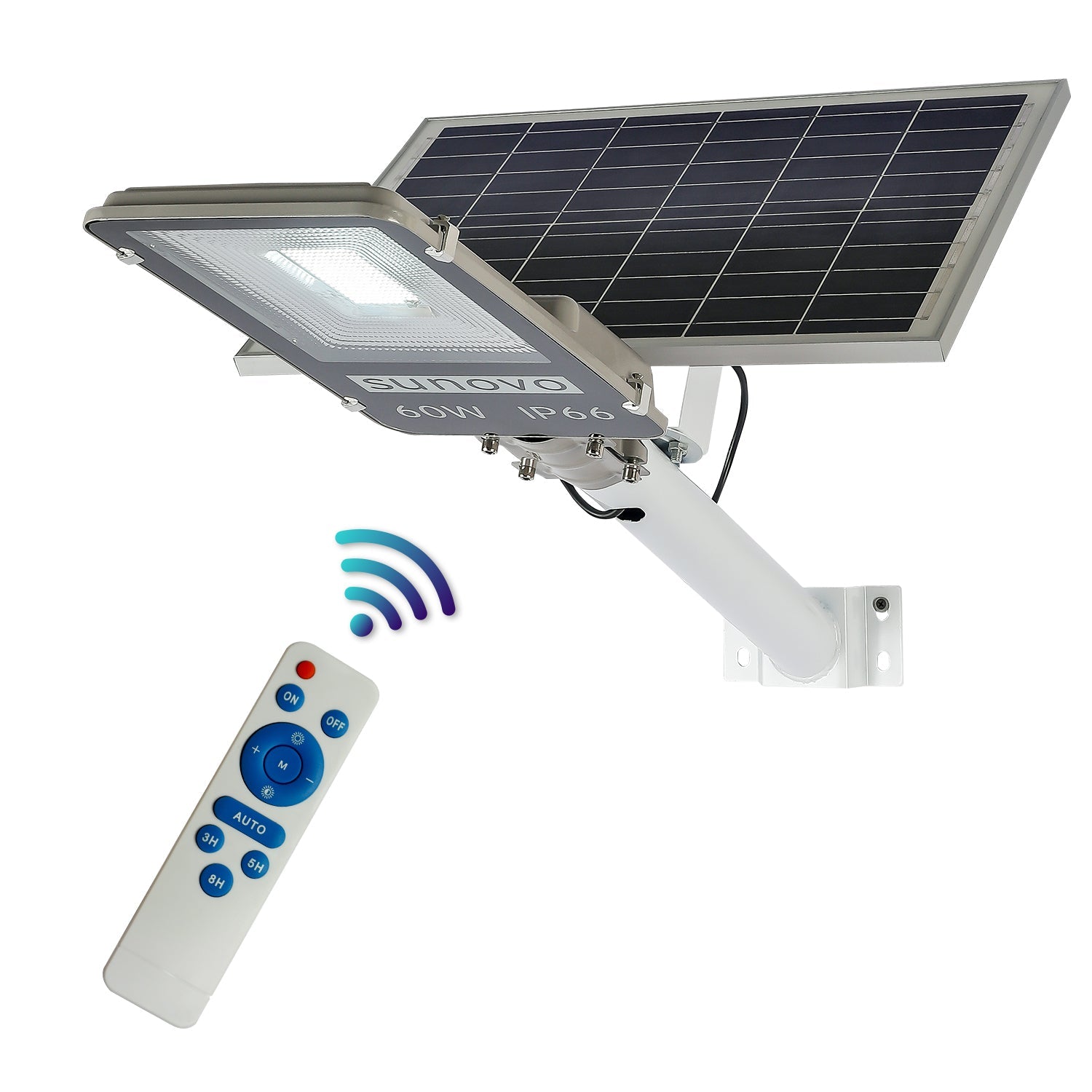 Samland 60W SOLAR GARDEN PATHWAY STREET LIGHT ADJUSTABLE SOLAR PANEL V1060-SPSL60WW