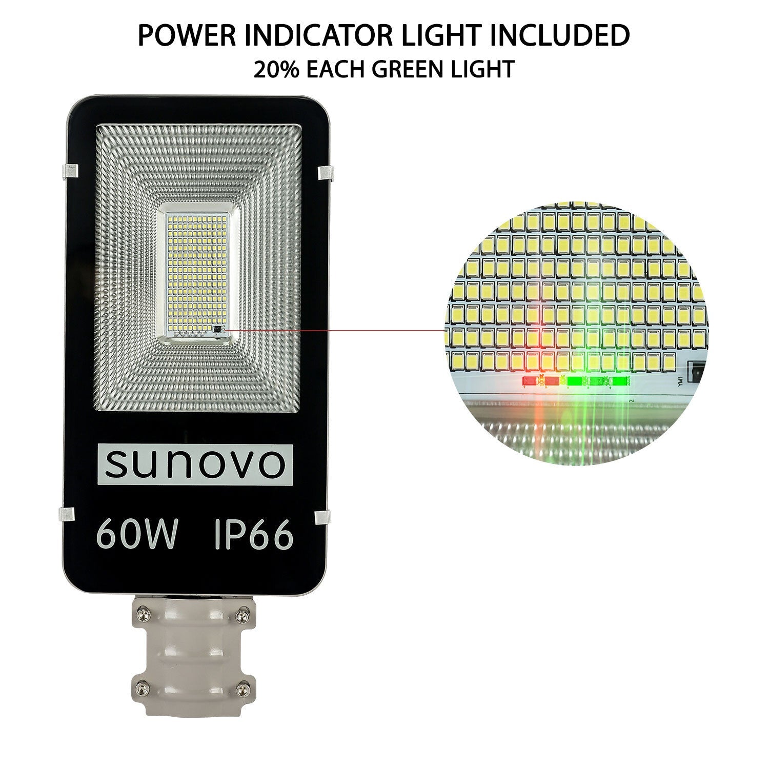 Samland 60W SOLAR GARDEN PATHWAY STREET LIGHT ADJUSTABLE SOLAR PANEL V1060-SPSL60WW