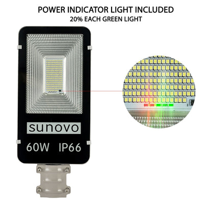 Samland 60W SOLAR GARDEN PATHWAY STREET LIGHT ADJUSTABLE SOLAR PANEL V1060-SPSL60WW