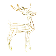 Samland Led Warm White Copper Wired 3d Standing Reindeer For Christmas Decoration V1060-SR250WW