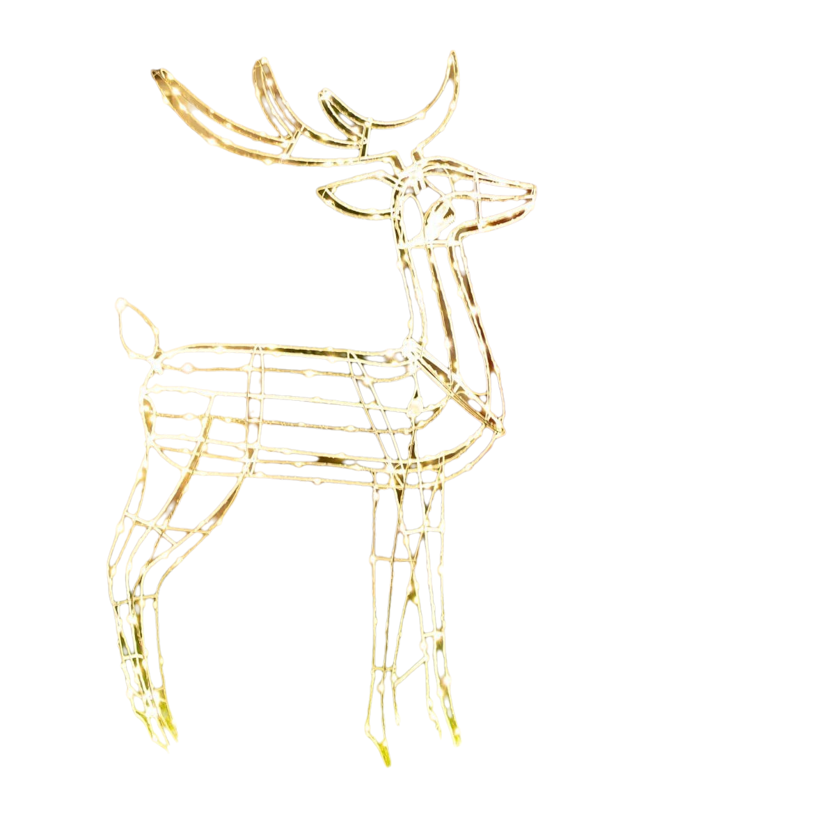 Samland Led Warm White Copper Wired 3d Standing Reindeer For Christmas Decoration V1060-SR250WW