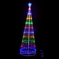 CIRCLING LED LIGHT CHRISTMAS TREE WITH STAR [HEIGHT: 210CM] V1060-STARTREE_210