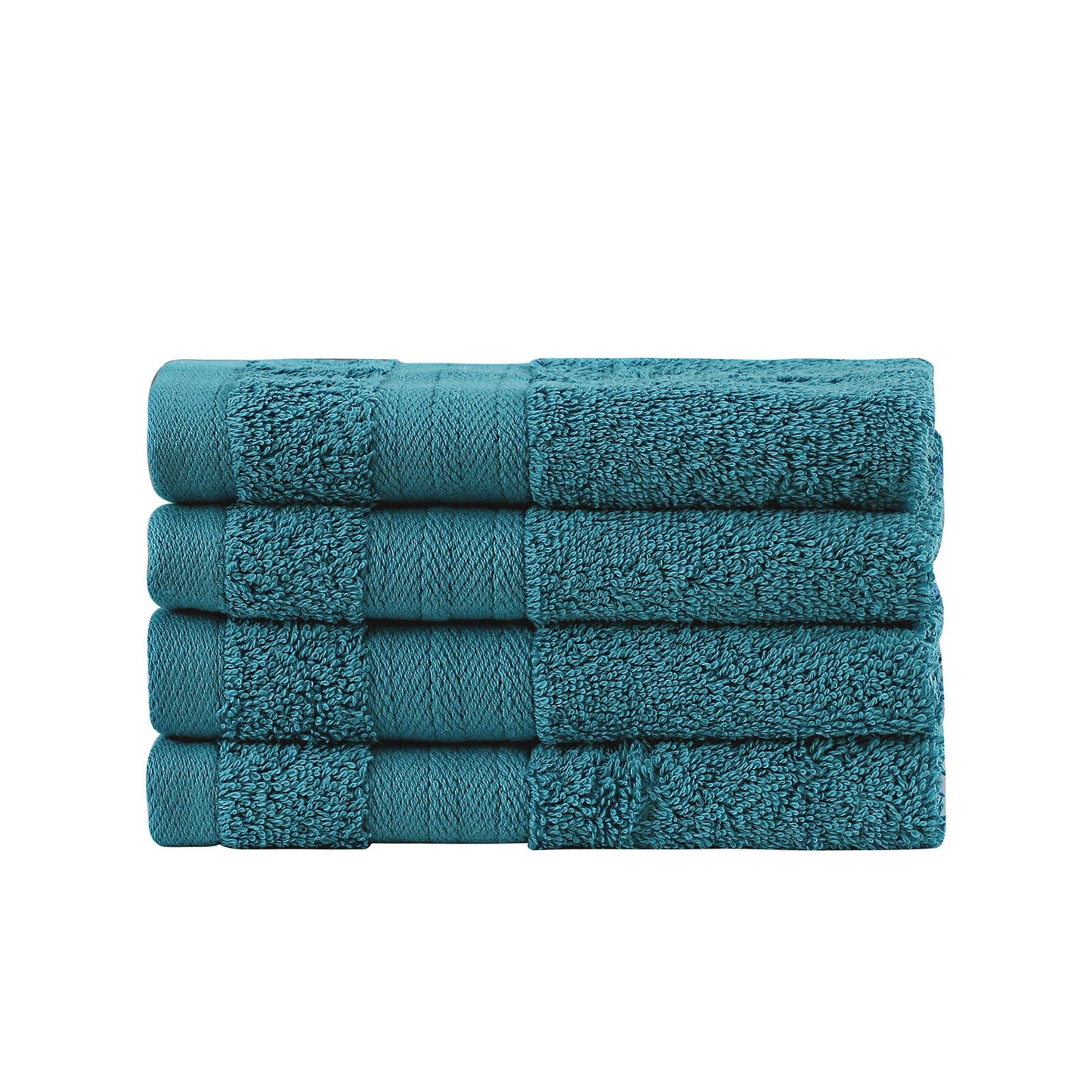 Samland Premium Cotton Washcloths 4-Pack Quick-Dry Face Towels Set-Blue V1060-TOWPAK03BL