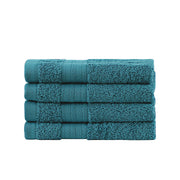 Samland Premium Cotton Washcloths 4-Pack Quick-Dry Face Towels Set-Blue V1060-TOWPAK03BL
