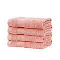 Samland Premium Cotton Washcloths 4-Pack Quick-Dry Face Towels Set-Coral V1060-TOWPAK03CO
