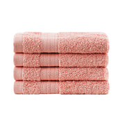 Samland Premium Cotton Washcloths 4-Pack Quick-Dry Face Towels Set-Coral V1060-TOWPAK03CO
